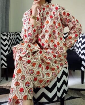 Original Brands Khaddar 2-Piece Pocket Style Stitched Printed Suit - Image 6