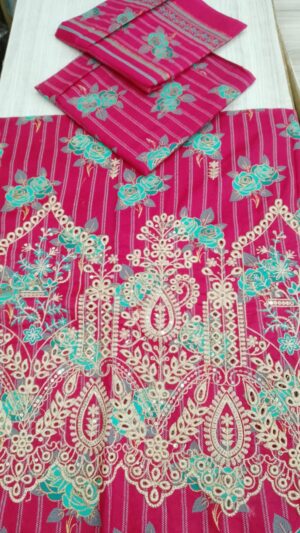 Unstitched Cambric Block Print Chicken Kari Collection