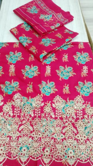 Unstitched Cambric Block Print Chicken Kari Collection - Image 10